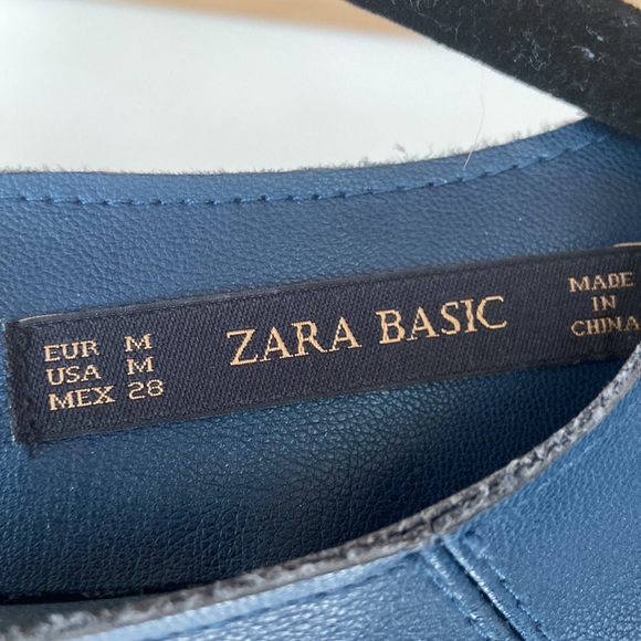 Zara Faux Leather Mod Mini Dress - Picture 2 of 5